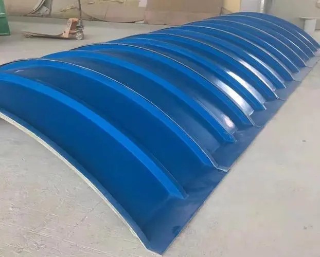 玻璃钢污水池盖板拱形盖板蓝色密封除臭集气罩加盖加工定制